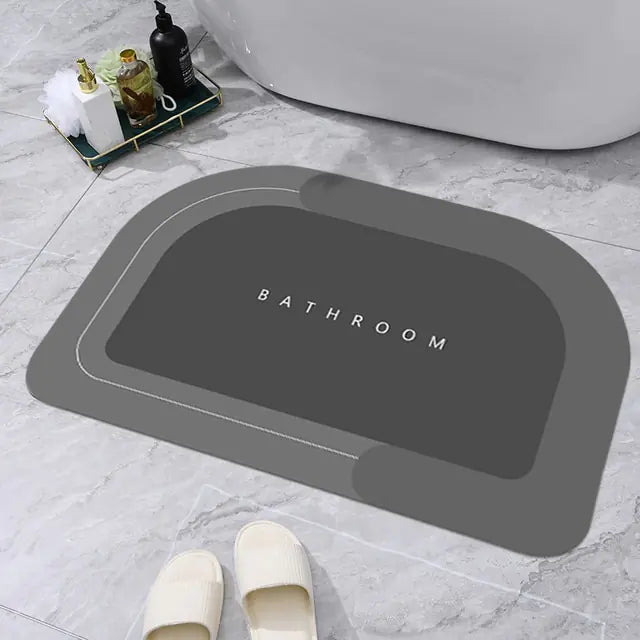 Super Absorbent Bathroom Mat Foot Mats Diatomite Rugs Non-Slip - Dodas Corner